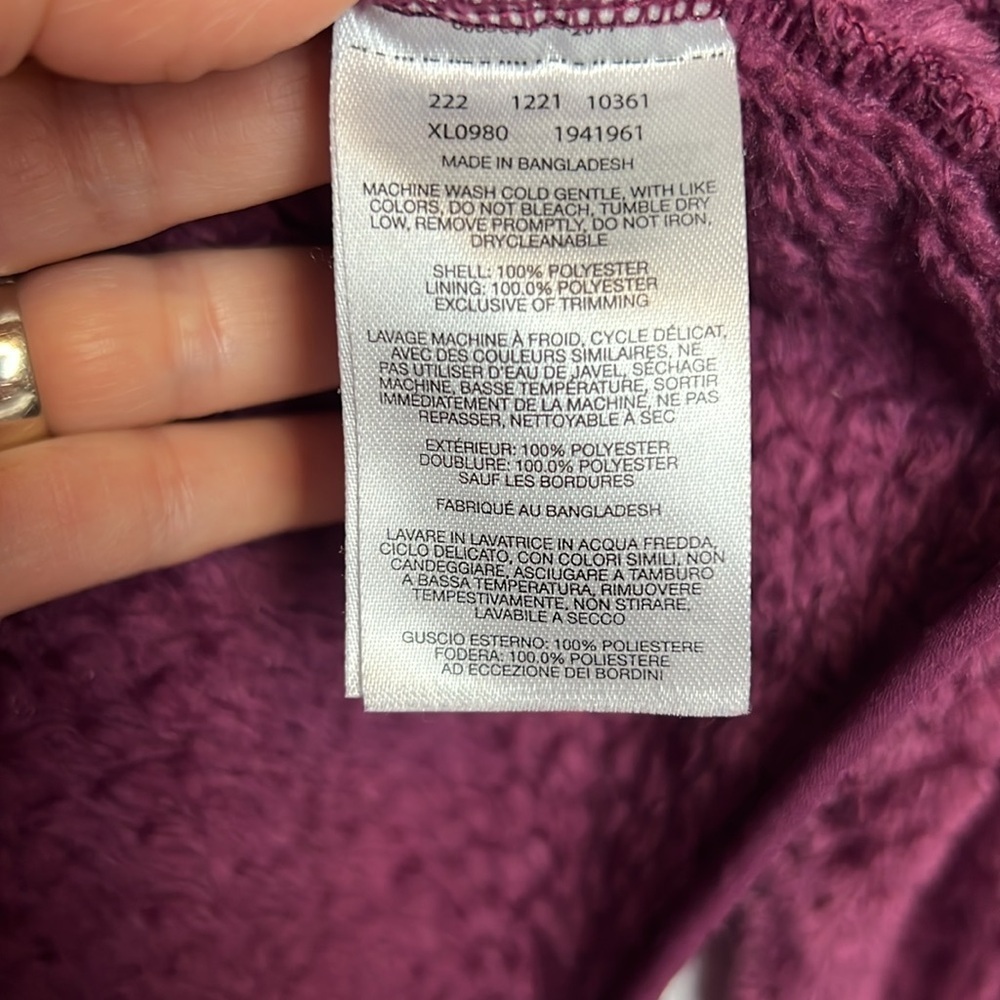 Columbia 1/2 Zip Fleece Pullover Burgundy Medium - Picture 7 of 8